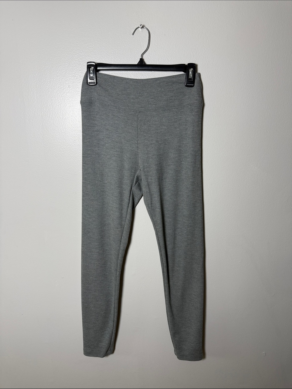 Tommy John Gray Waffle Knit Leggings Size Medium